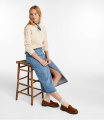Women's Signature Heritage Denim Midi Skirt | L.L.Bean outlet