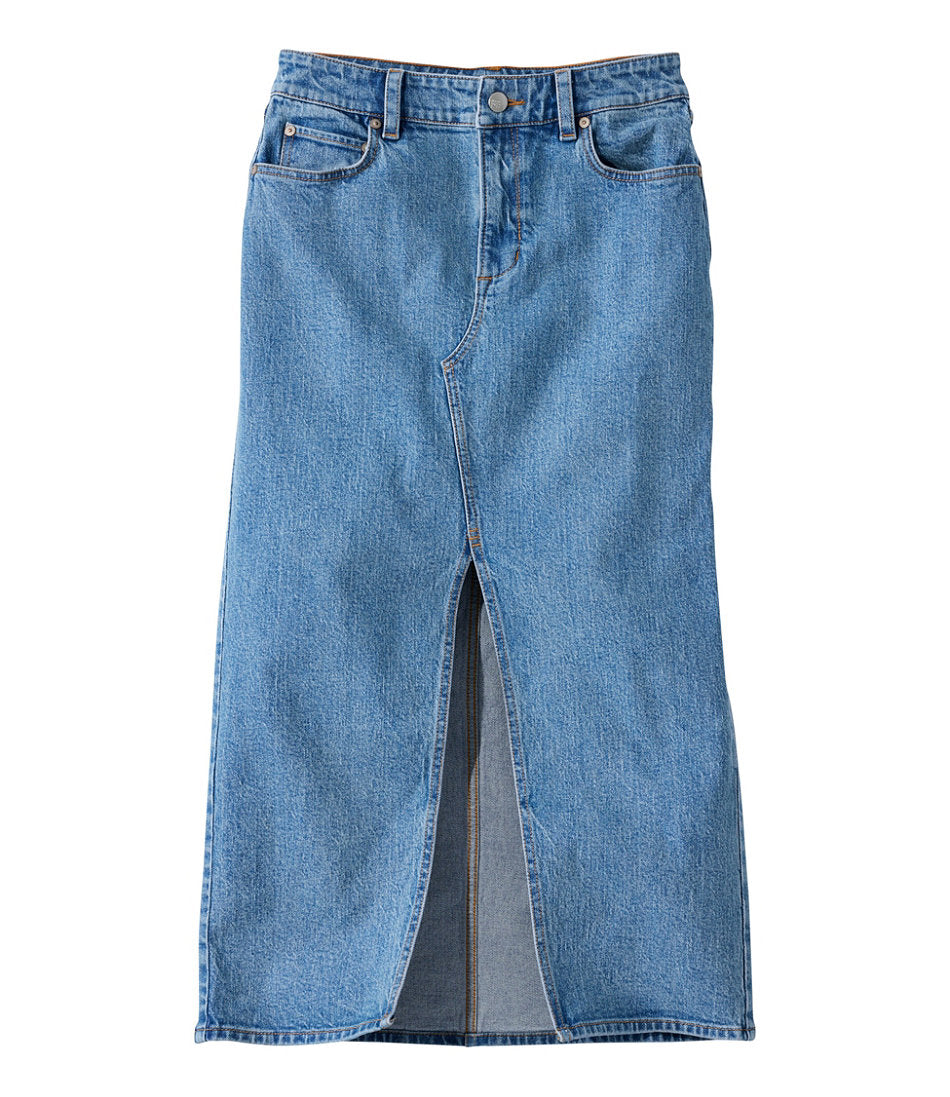 Women's Signature Heritage Denim Midi Skirt | L.L.Bean outlet