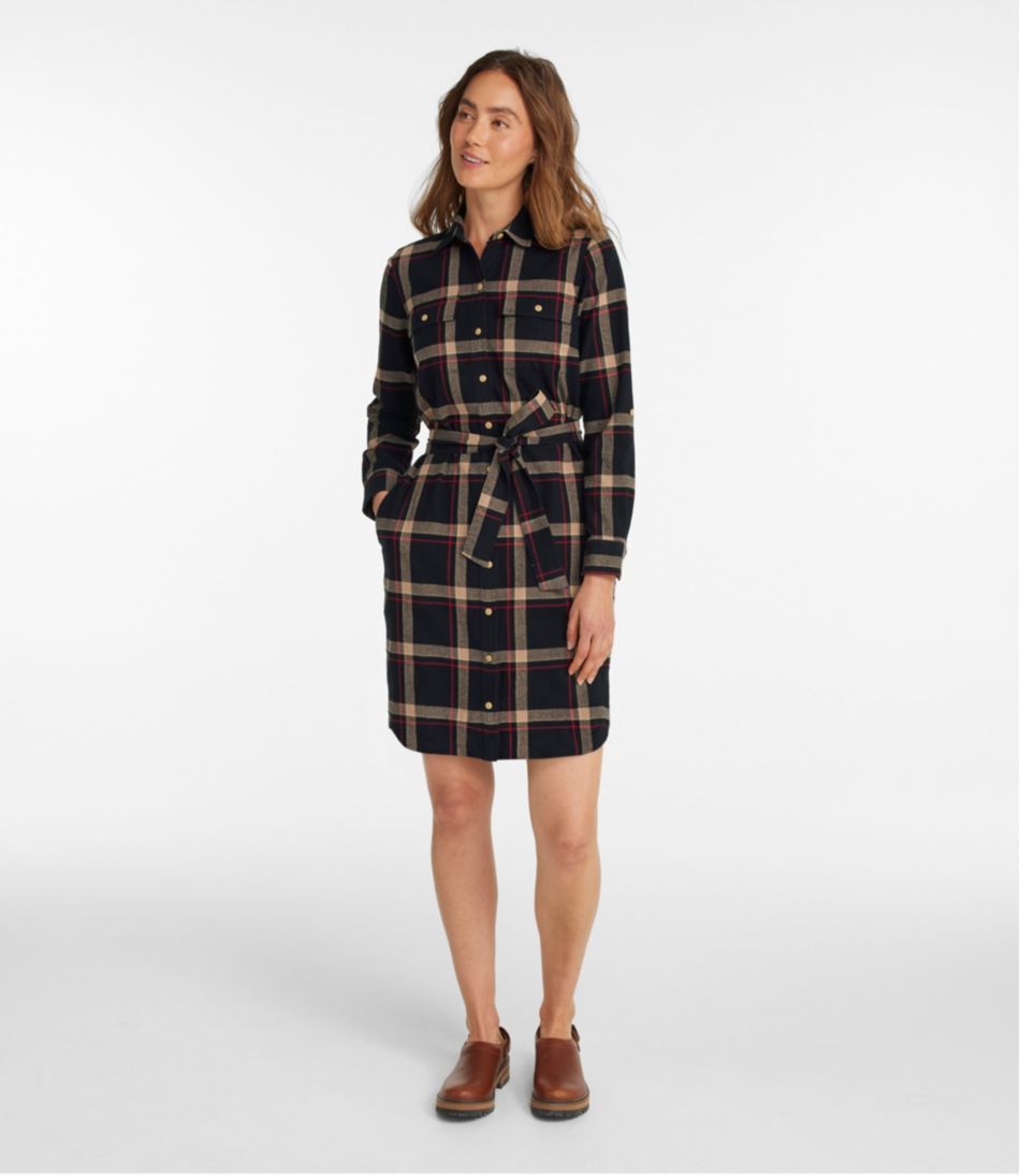 Women's Signature Camp Flannel Shirt Dress, Button-Front | L.L.Bean online