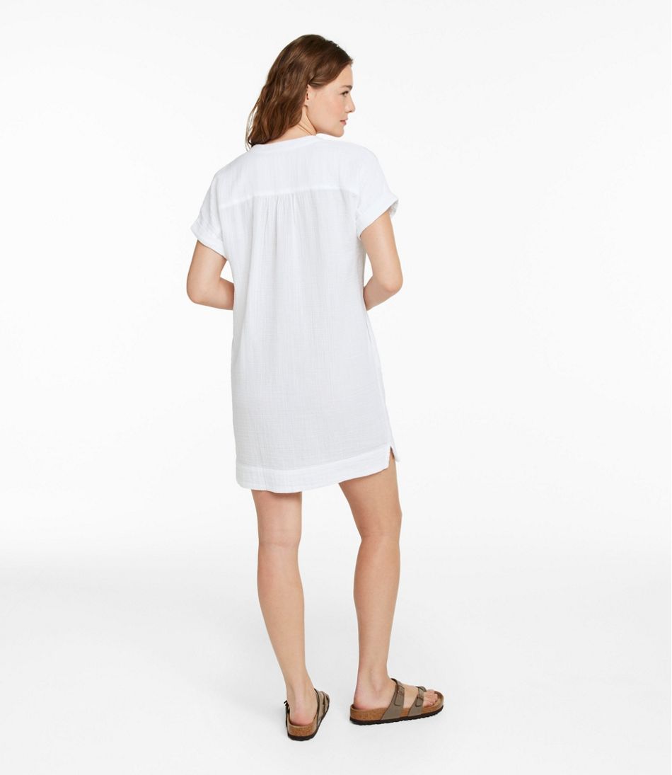 Women's Cloud Gauze Short-Sleeve Shift Dress | L.L.Bean on sale
