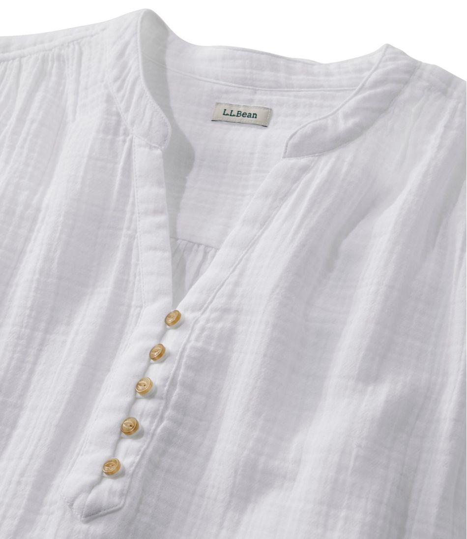 Women's Cloud Gauze Short-Sleeve Shift Dress | L.L.Bean on sale