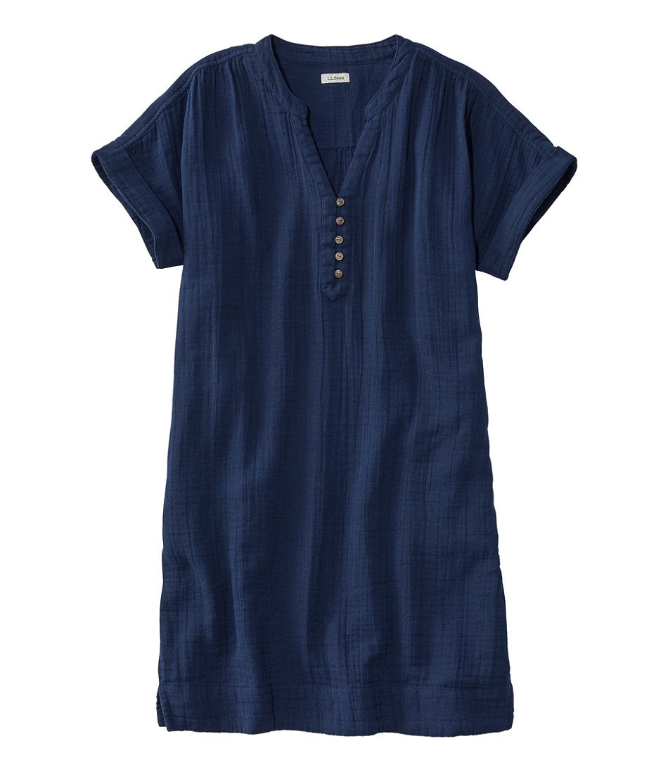 Women's Cloud Gauze Short-Sleeve Shift Dress | L.L.Bean on sale