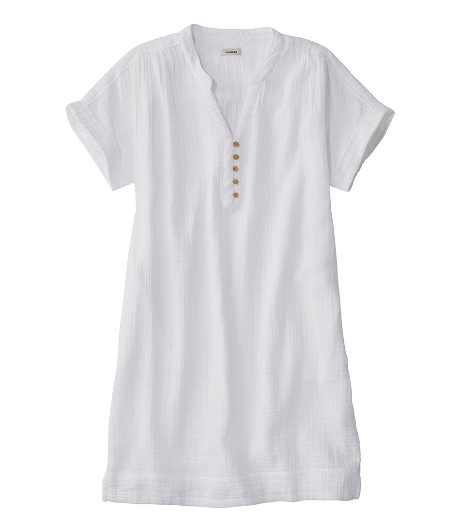 Women's Cloud Gauze Short-Sleeve Shift Dress | L.L.Bean on sale
