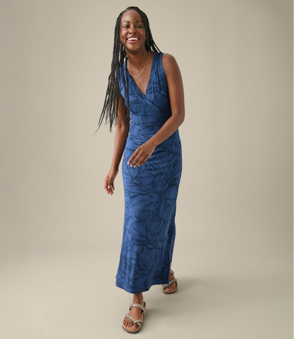 Women's Summer Knit Maxi Dress, Print | L.L.Bean outlet