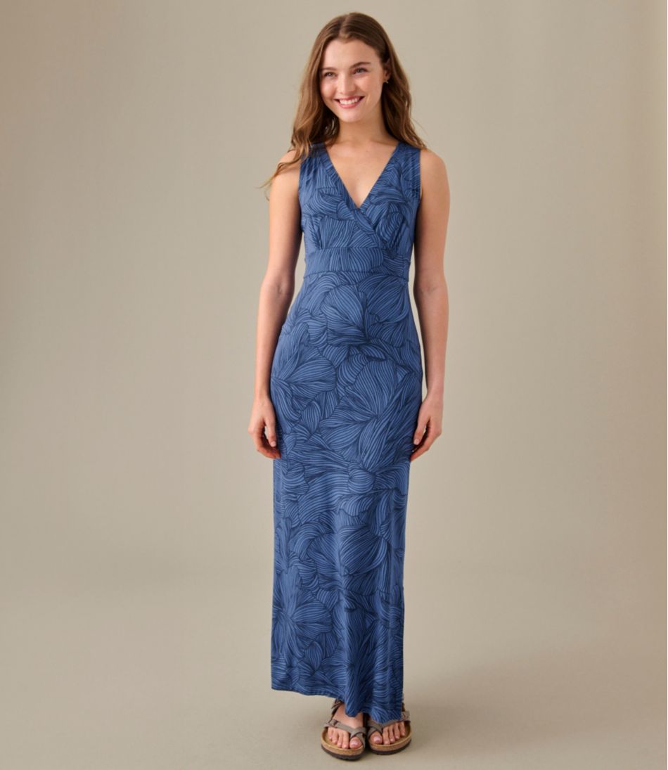 Women's Summer Knit Maxi Dress, Print | L.L.Bean outlet