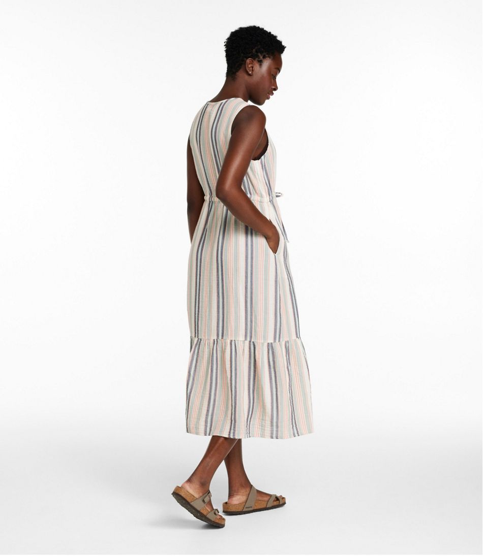 Women's Cloud Gauze Midi Dress, Stripe | L.L.Bean sale