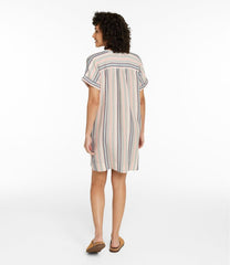 Women's Cloud Gauze Short-Sleeve Shift Dress, Stripe | L.L.Bean on sale