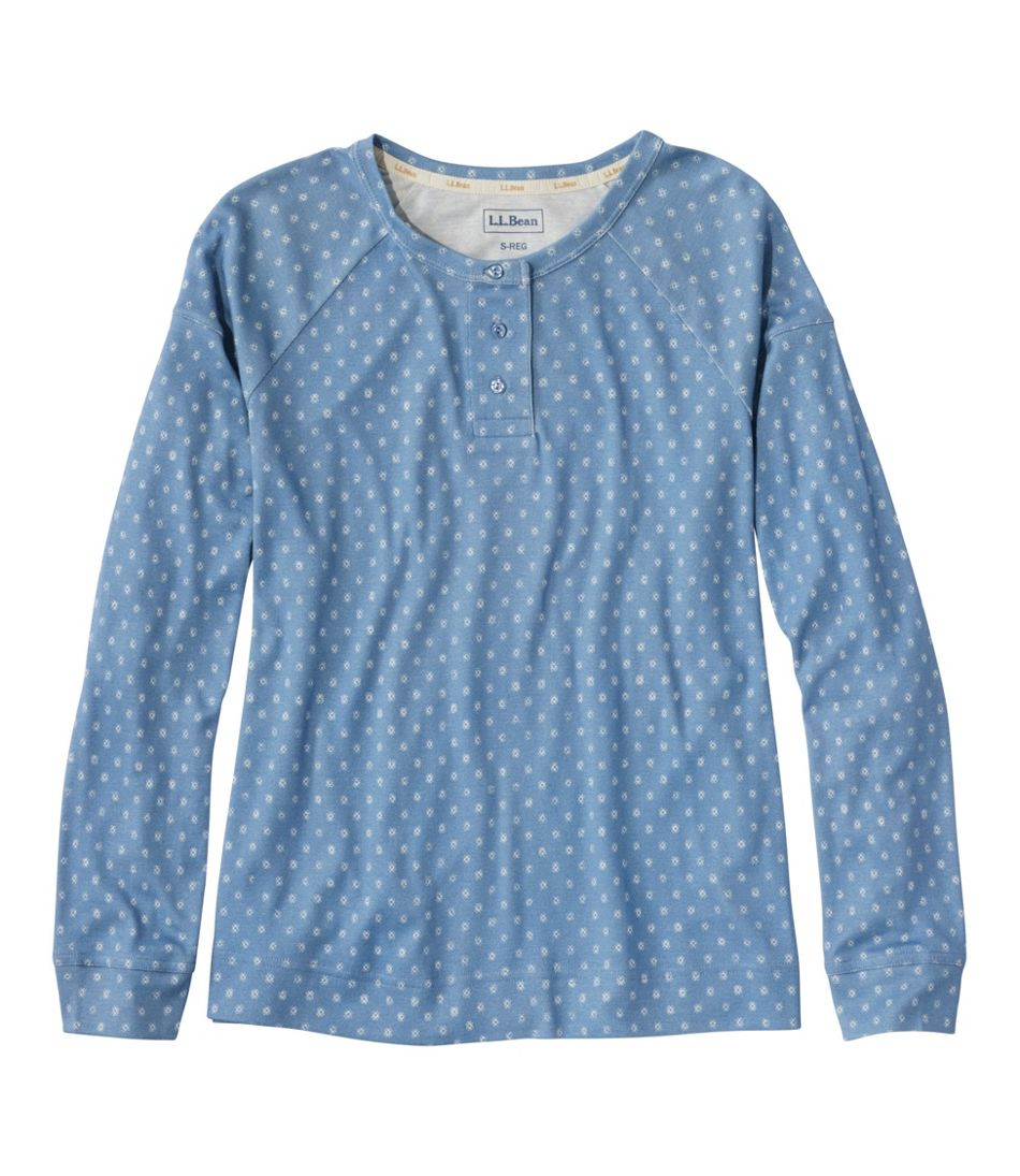 Women's Restorative Sleepwear, Long-Sleeve Henley Print | L.L.Bean outlet