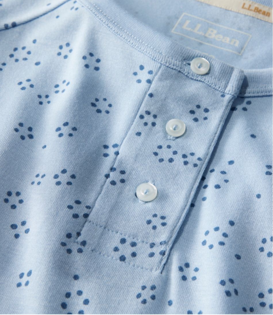 Women's Restorative Sleepwear, Long-Sleeve Henley Print | L.L.Bean outlet