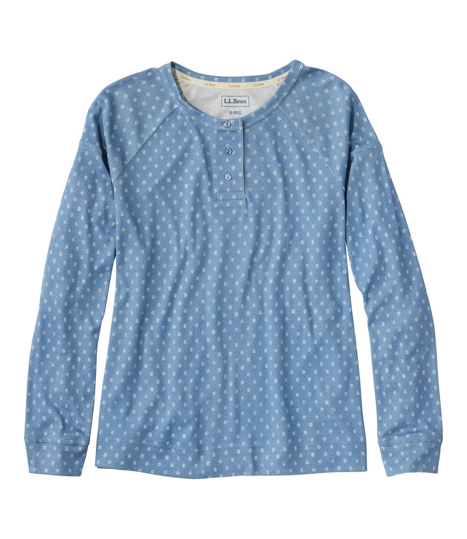 Women's Restorative Sleepwear, Long-Sleeve Henley Print | L.L.Bean outlet