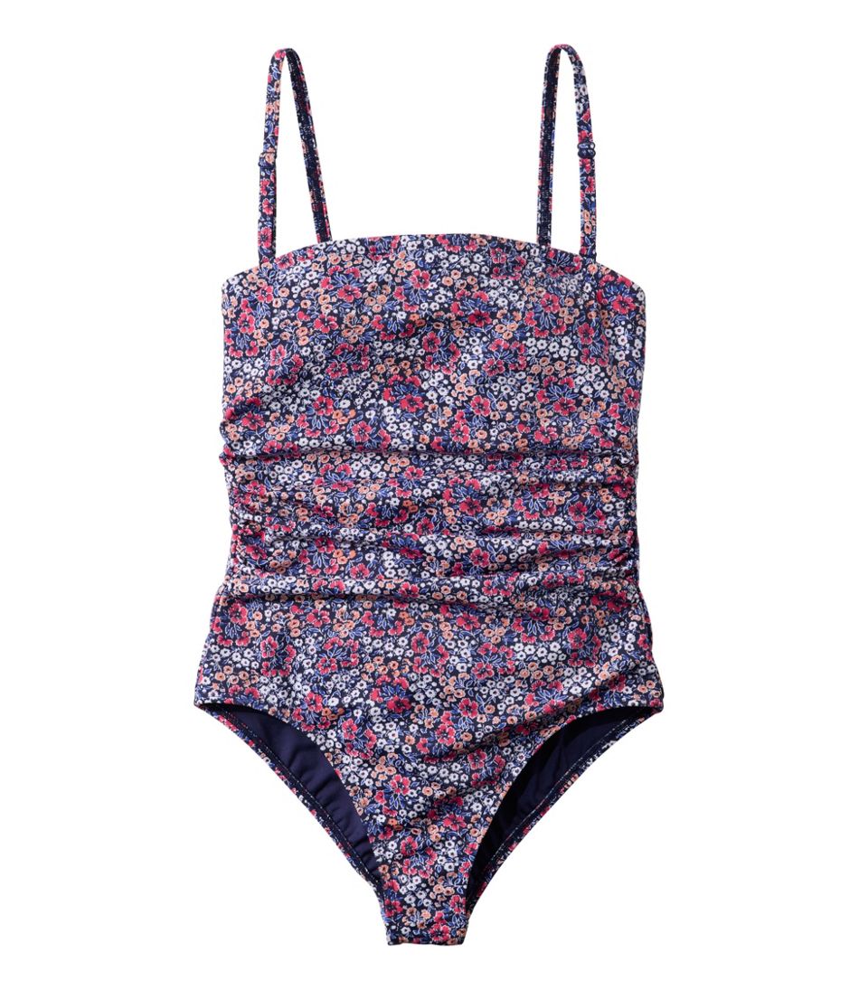 Women's Coastal Essentials Swimwear, Bandeau Tanksuit Print | L.L.Bean sale