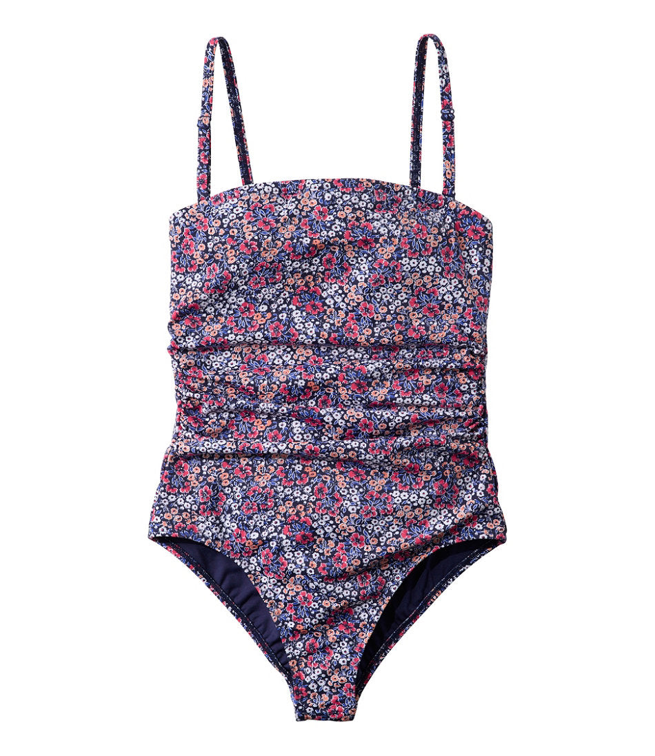 Women's Coastal Essentials Swimwear, Bandeau Tanksuit Print | L.L.Bean sale