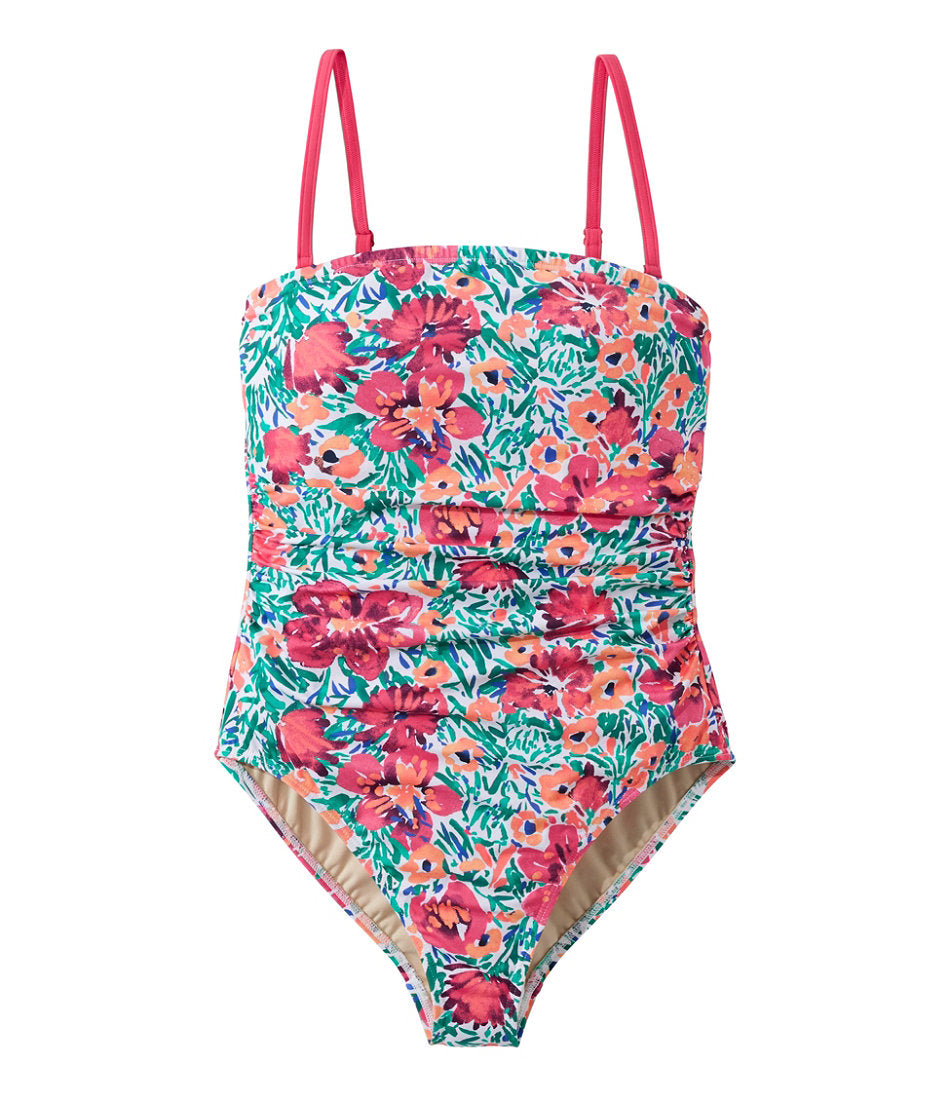 Women's Coastal Essentials Swimwear, Bandeau Tanksuit Print | L.L.Bean sale