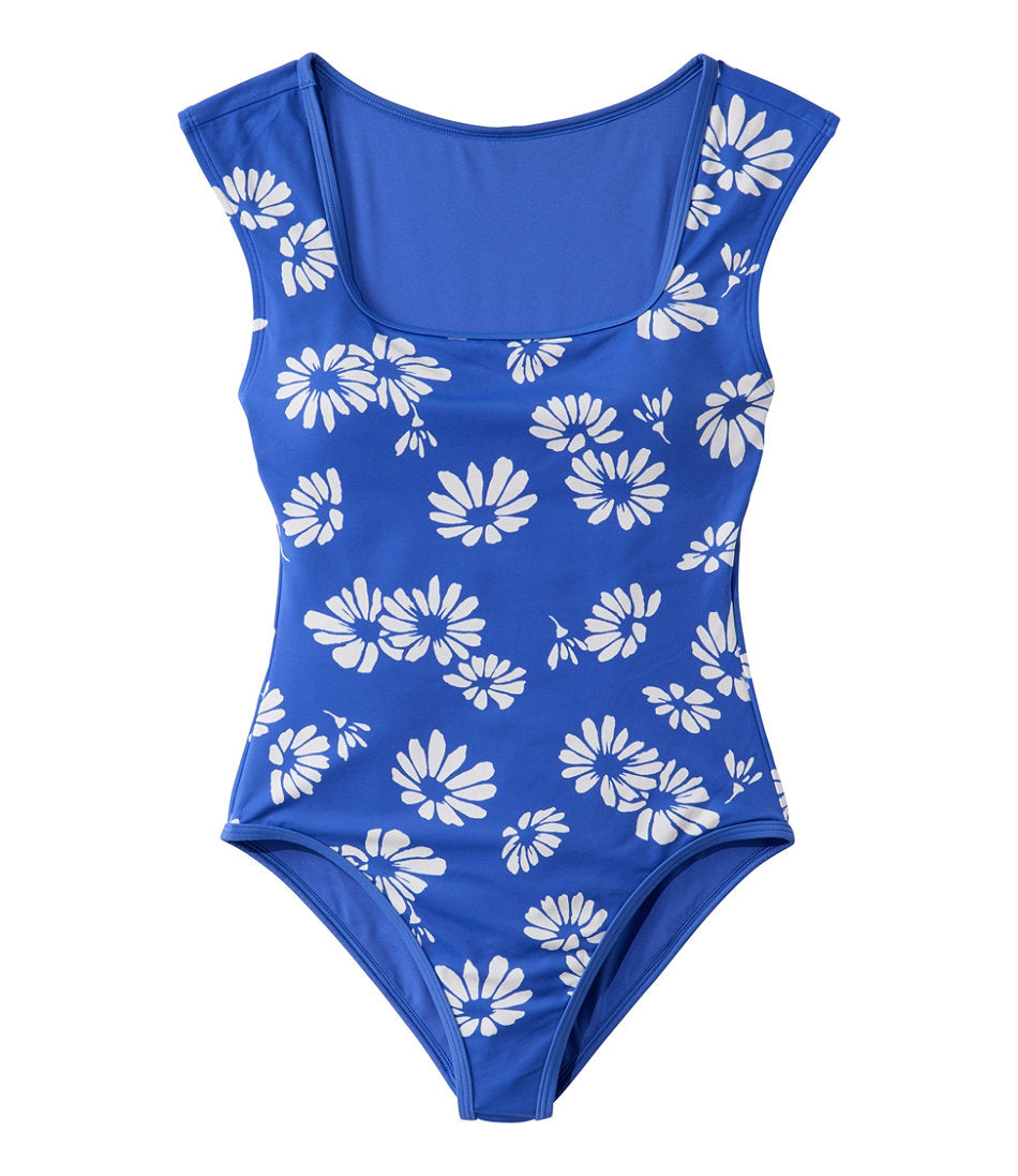 Women's Coastal Essentials Swimwear, Squareneck Tanksuit Print | L.L.Bean sale