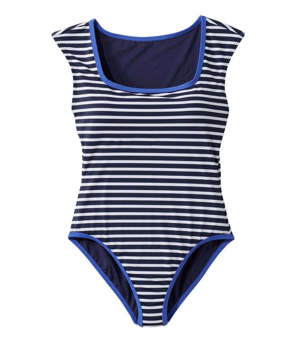 Women's Coastal Essentials Swimwear, Squareneck Tanksuit Print | L.L.Bean sale