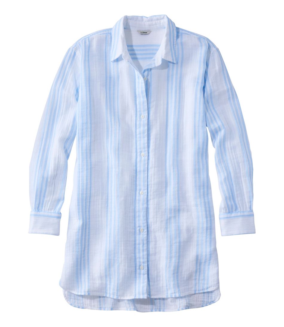 Women's Cloud Gauze Cover-Up Shirt, Stripe | L.L.Bean for sale