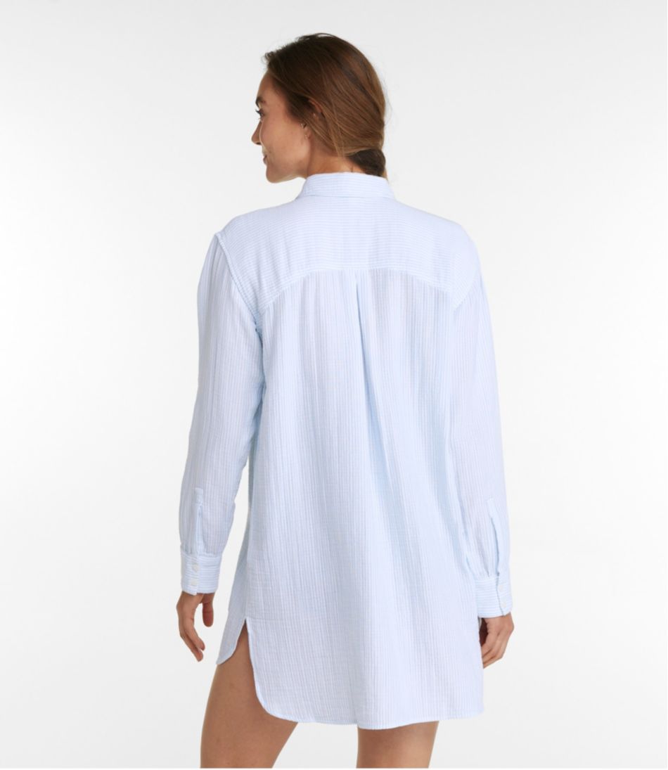 Women's Cloud Gauze Cover-Up Shirt, Stripe | L.L.Bean for sale