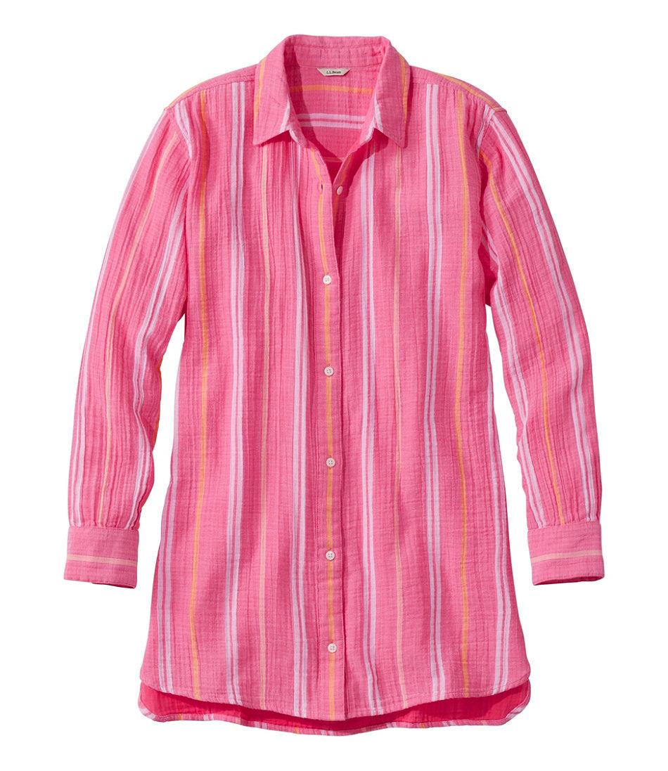 Women's Cloud Gauze Cover-Up Shirt, Stripe | L.L.Bean for sale