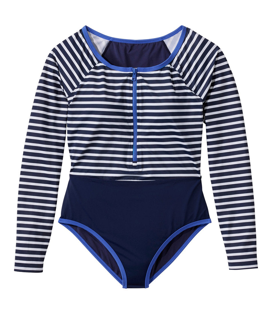 Women's Coastal Essentials Swimwear, Long-Sleeve Tanksuit Print | L.L.Bean discount