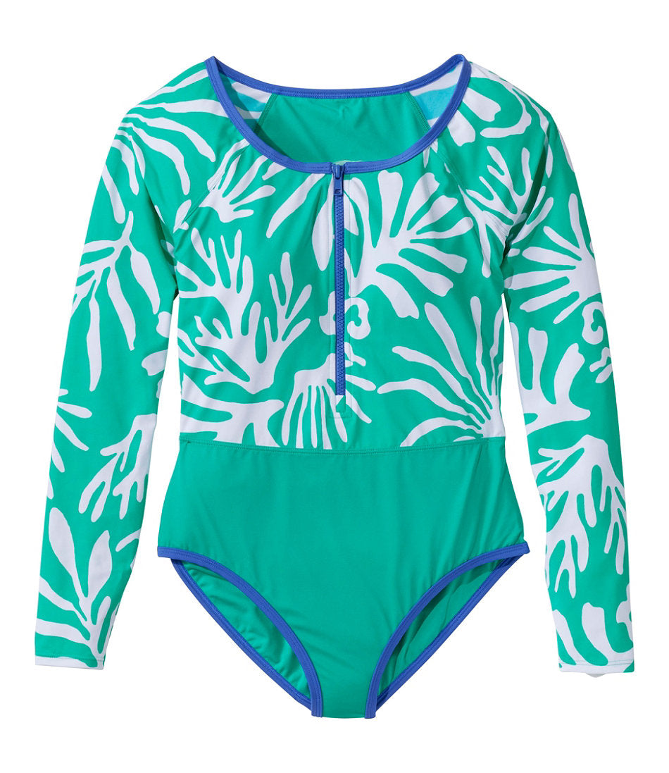 Women's Coastal Essentials Swimwear, Long-Sleeve Tanksuit Print | L.L.Bean discount