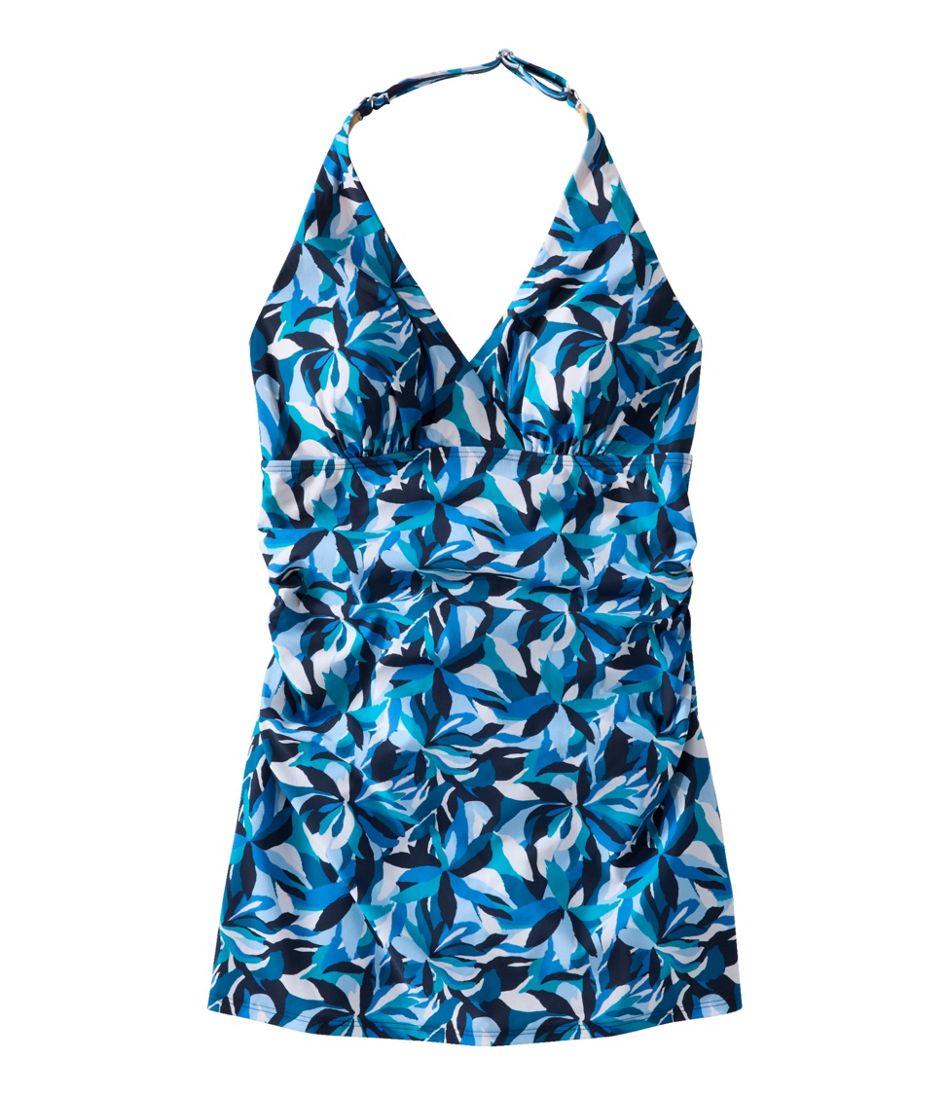 Women's Shaping Swimwear, Clasp Halter Dress Print | L.L.Bean outlet