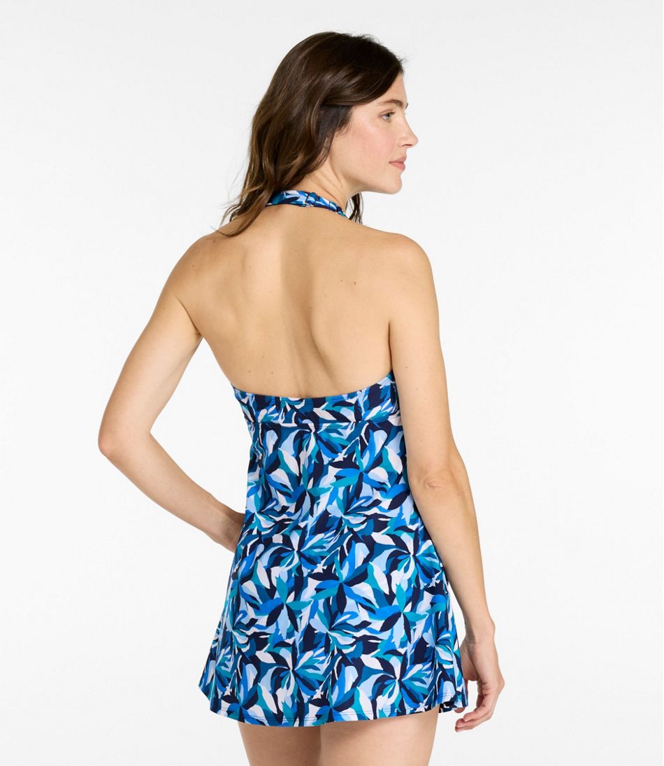 Women's Shaping Swimwear, Clasp Halter Dress Print | L.L.Bean outlet