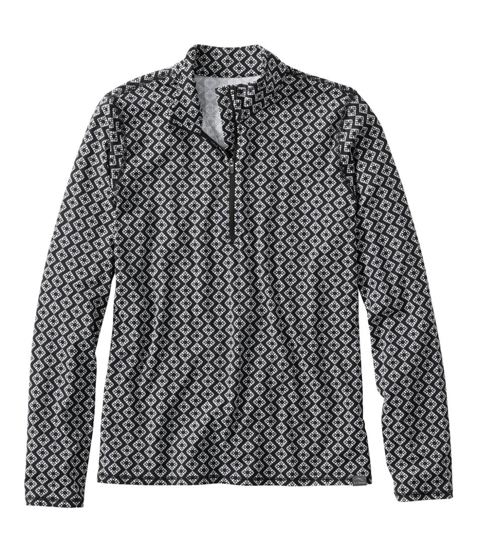 Women's SunSmart® UPF 50+ Sun Shirt, Quarter-Zip Print | L.L.Bean sale