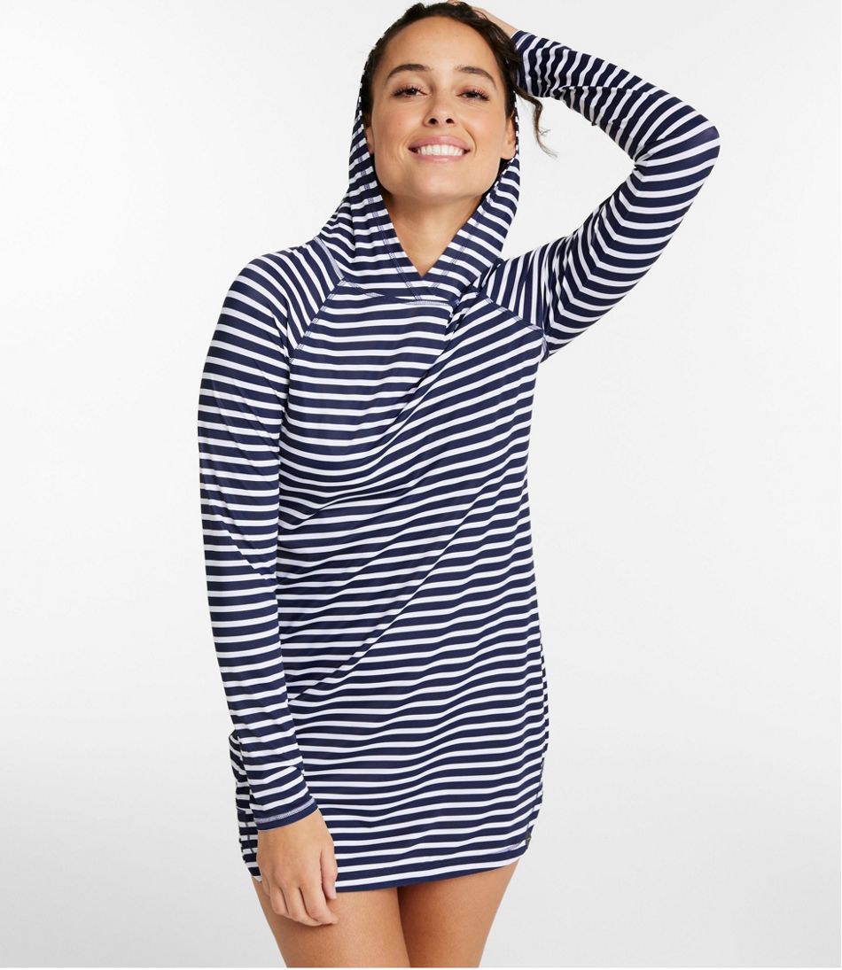 Women's SunSmart® UPF 50+ Sun Shirt, Hooded Tunic Print | L.L.Bean outlet