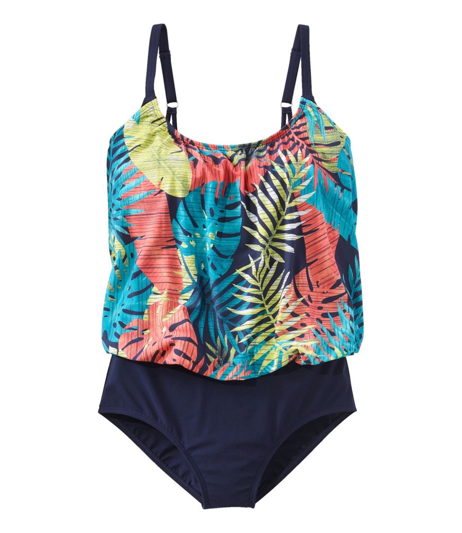 Women's Shaping Swimwear, Blouson Tanksuit Print | L.L.Bean near me