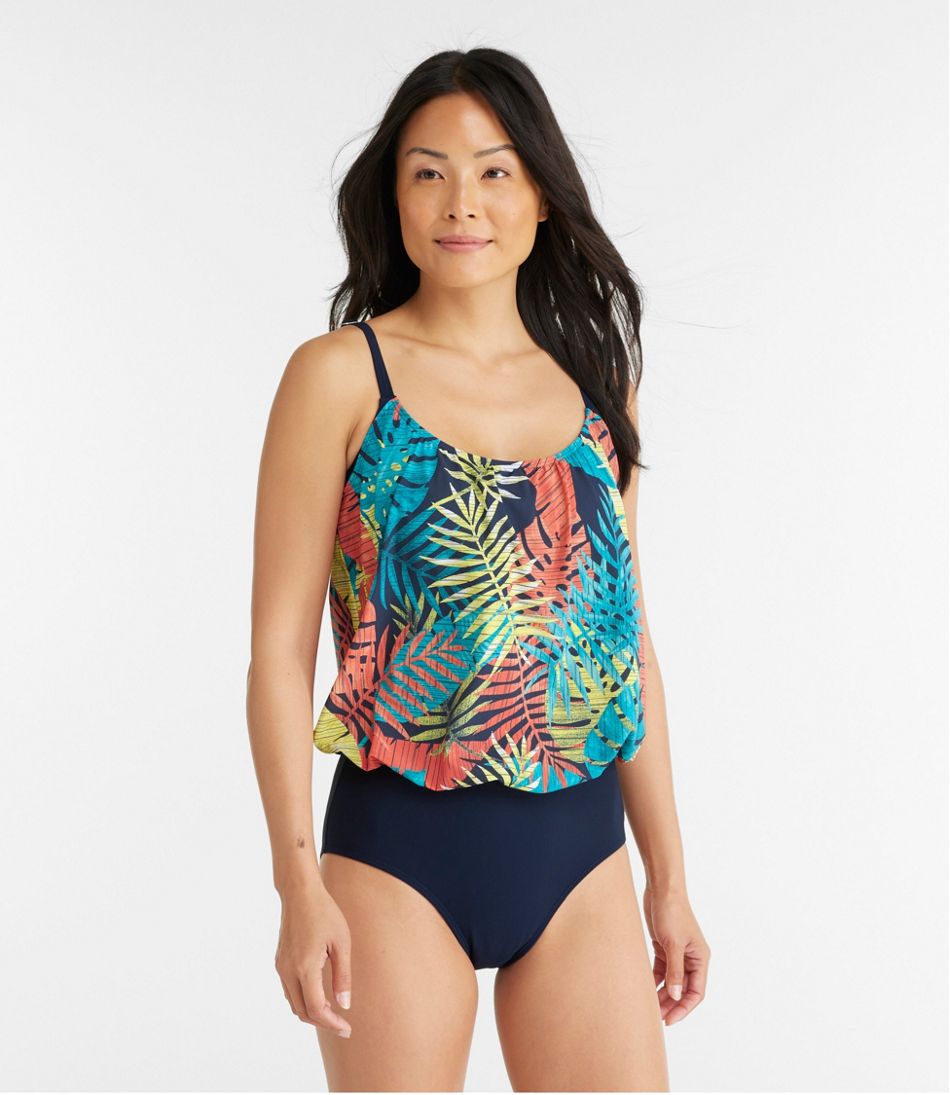 Women's Shaping Swimwear, Blouson Tanksuit Print | L.L.Bean near me
