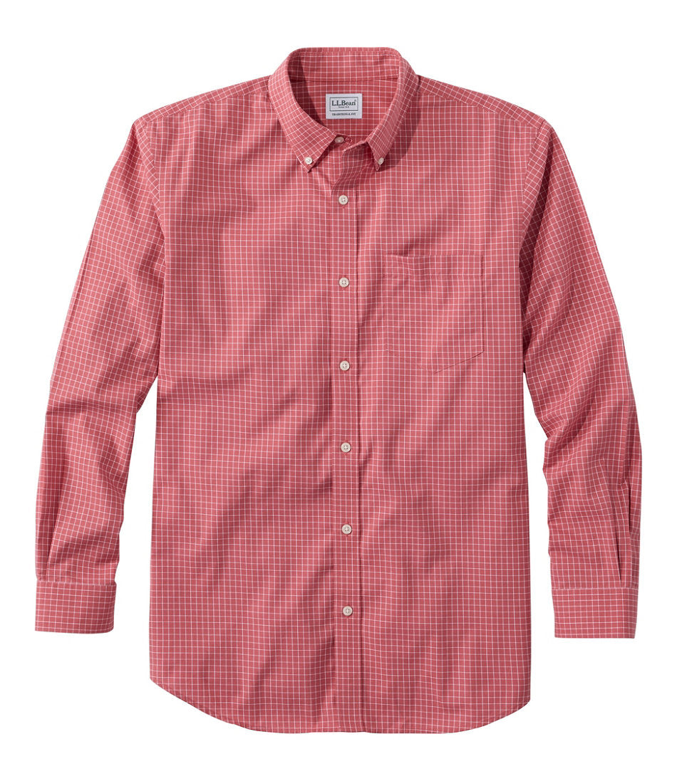 Men's Wrinkle-Free Kennebunk Sport Shirt, Traditional Fit Check | L.L.Bean on sale
