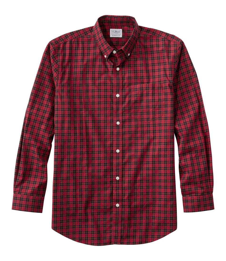 Men's Wrinkle-Free Kennebunk Sport Shirt, Traditional Fit Check | L.L.Bean on sale