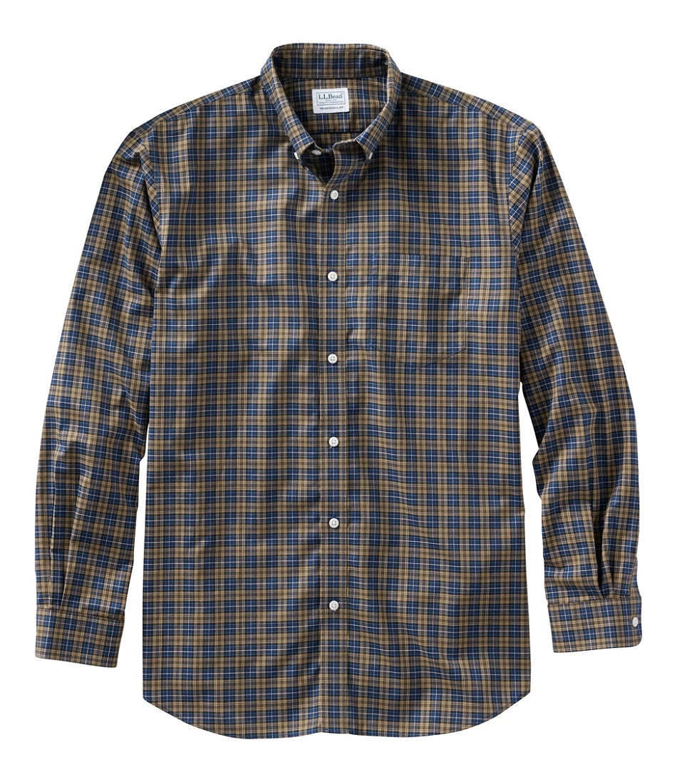 Men's Wrinkle-Free Kennebunk Sport Shirt, Traditional Fit Check | L.L.Bean on sale