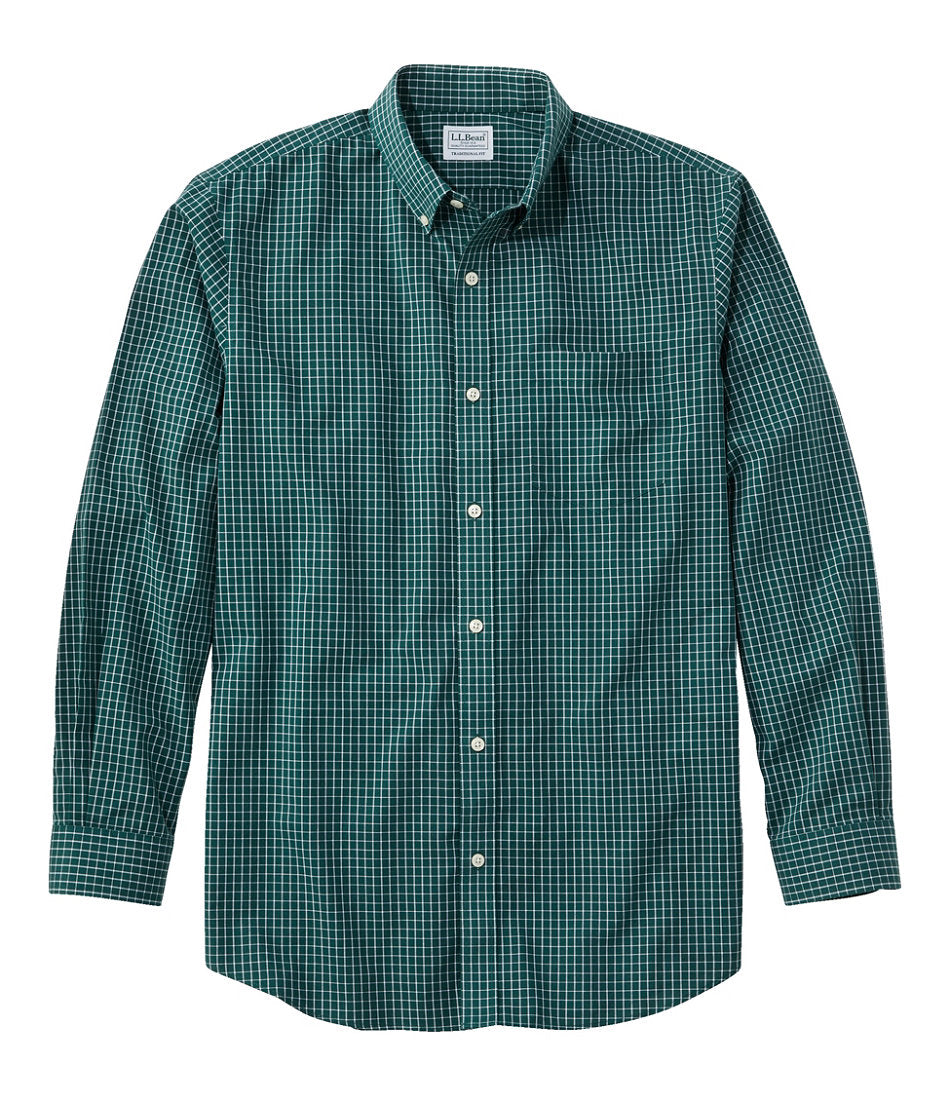 Men's Wrinkle-Free Kennebunk Sport Shirt, Traditional Fit Check | L.L.Bean on sale