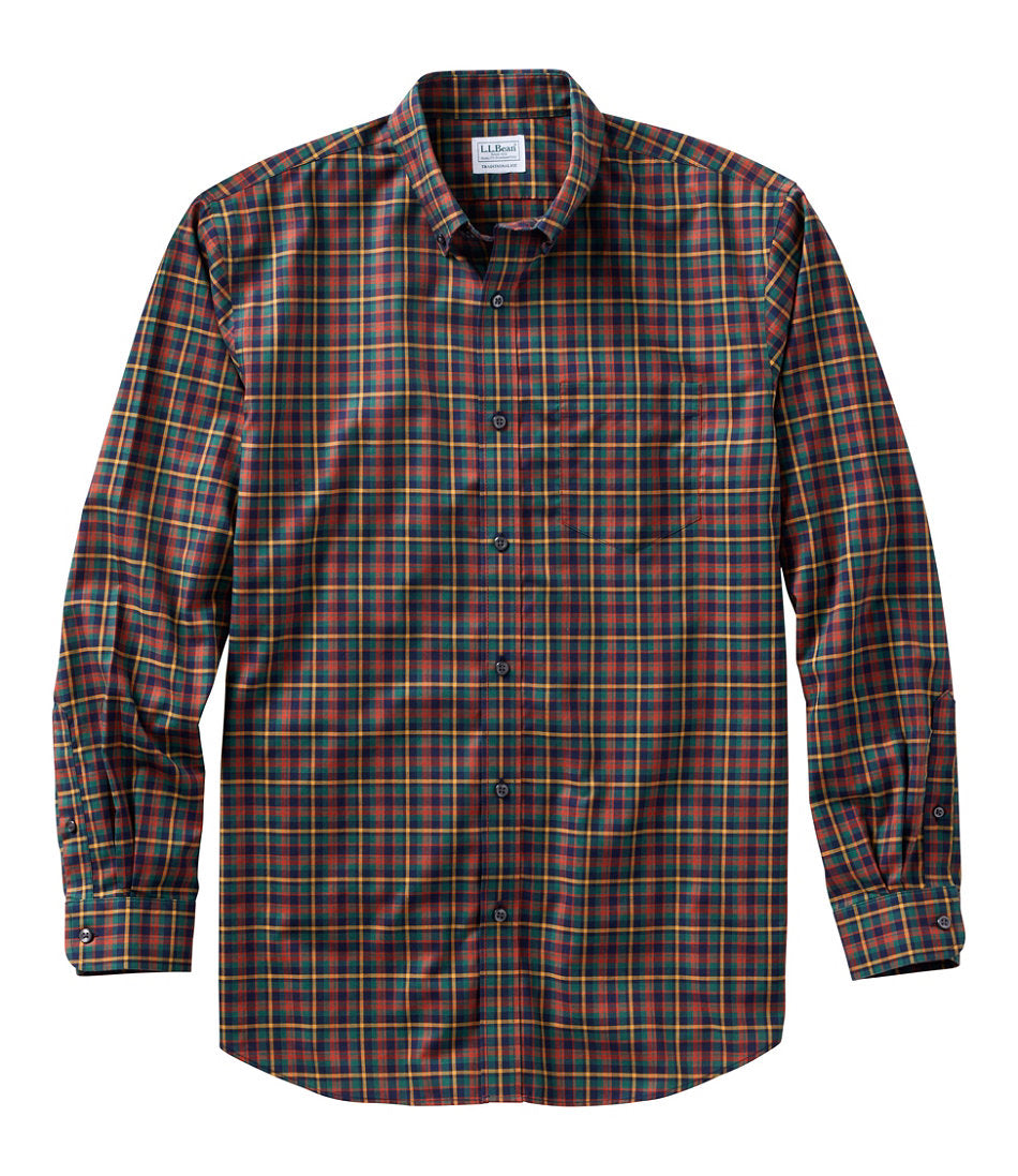 Men's Wrinkle-Free Kennebunk Sport Shirt, Traditional Fit Check | L.L.Bean on sale