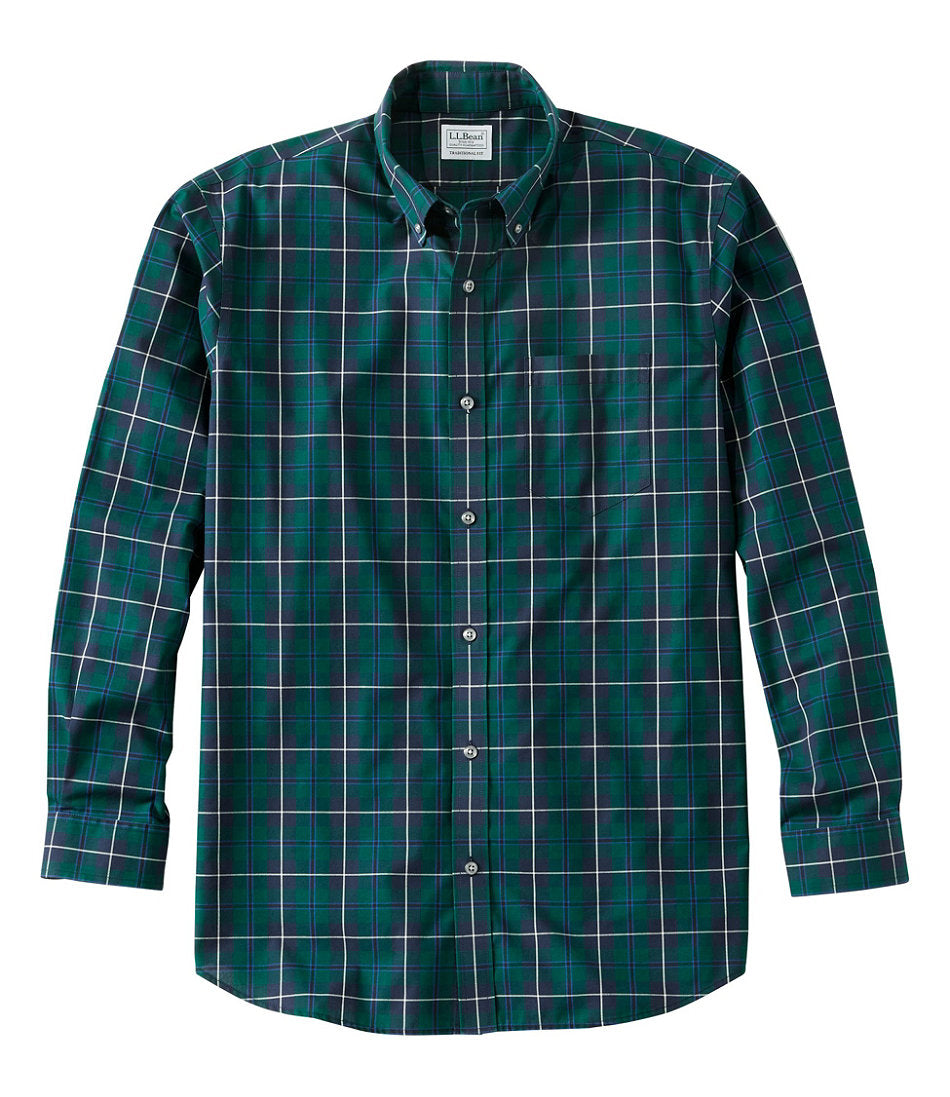 Men's Wrinkle-Free Kennebunk Sport Shirt, Traditional Fit Check | L.L.Bean on sale