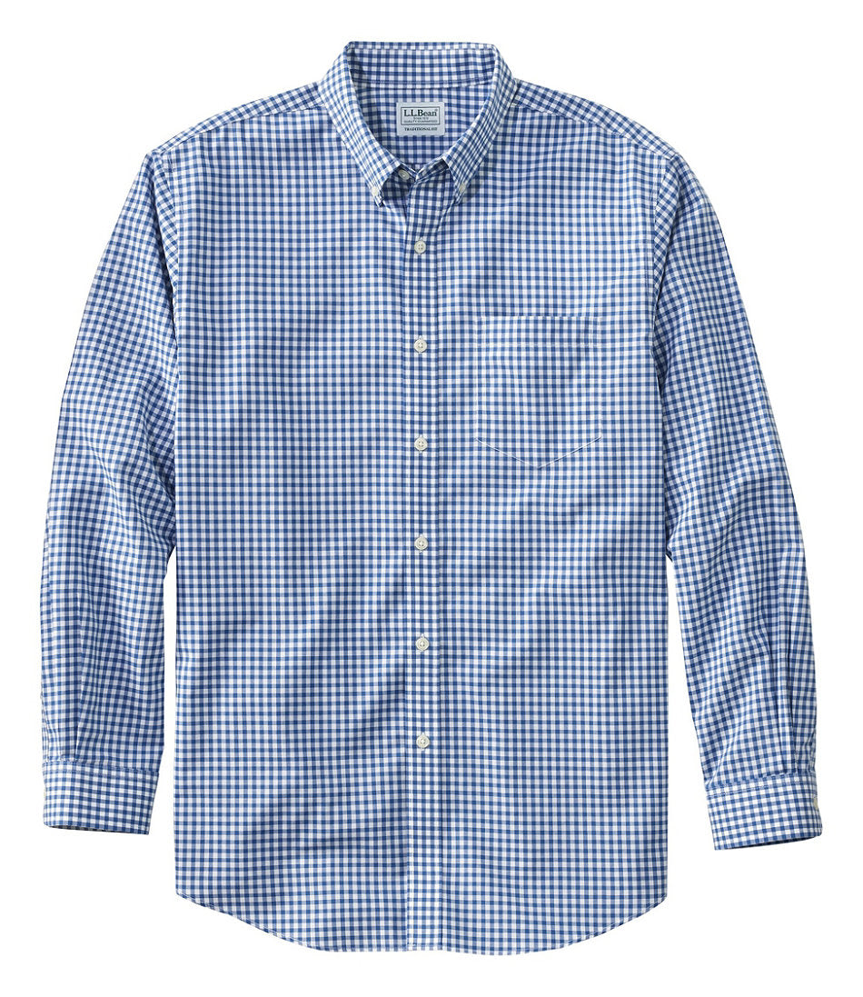 Men's Wrinkle-Free Kennebunk Sport Shirt, Traditional Fit Check | L.L.Bean on sale