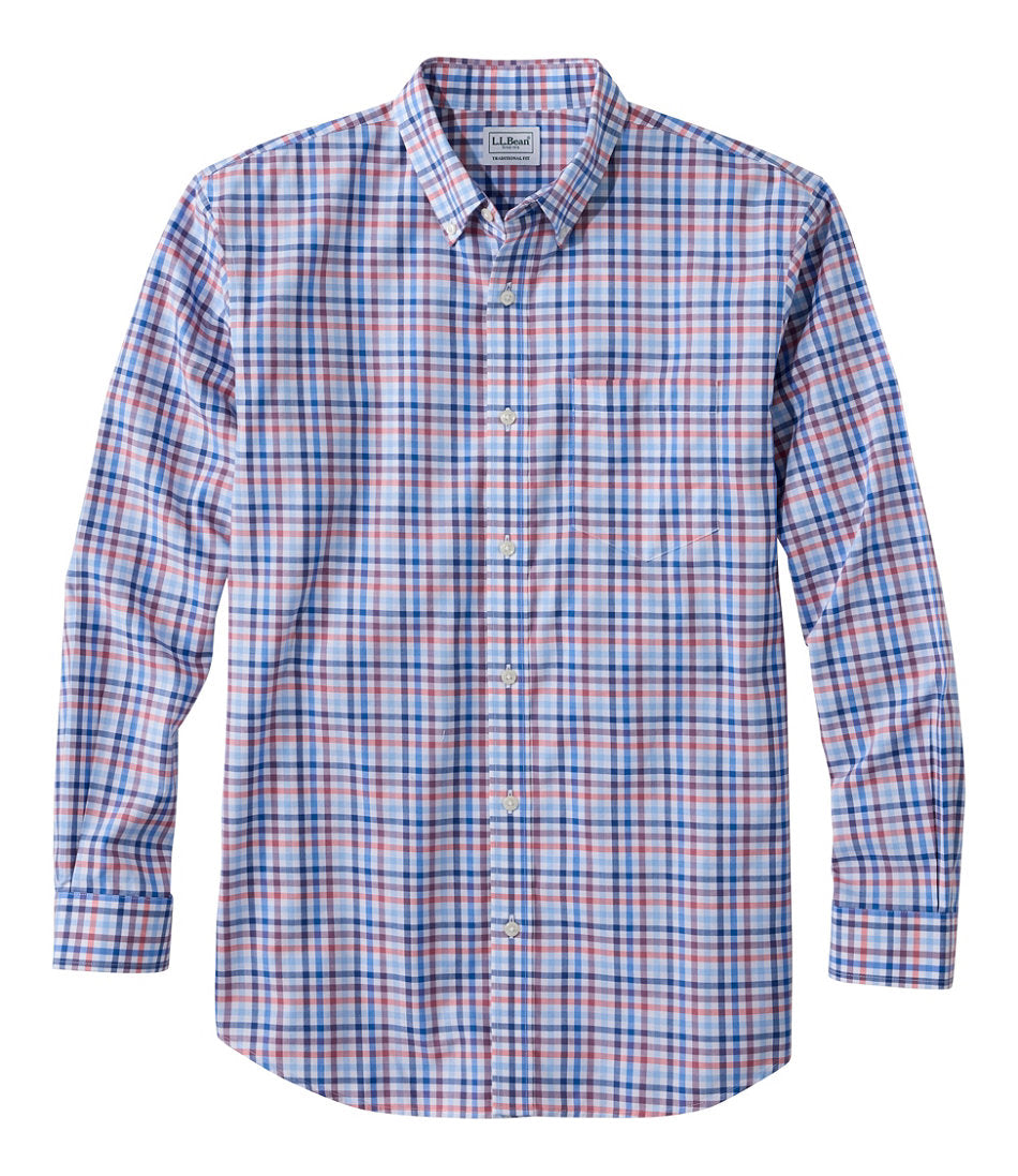 Men's Wrinkle-Free Kennebunk Sport Shirt, Traditional Fit Check | L.L.Bean on sale