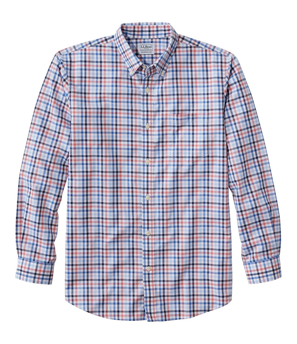 Men's Wrinkle-Free Kennebunk Sport Shirt, Traditional Fit Check | L.L.Bean on sale