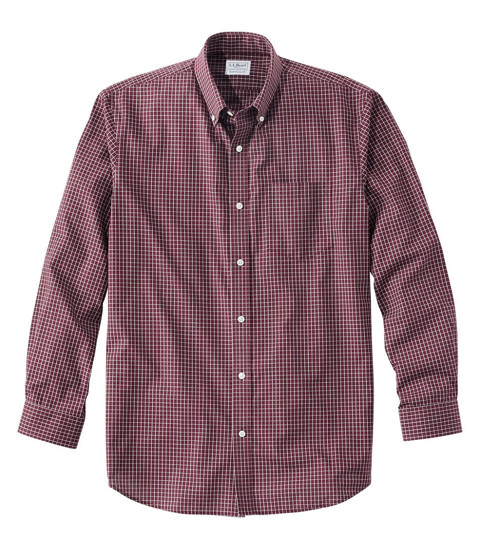 Men's Wrinkle-Free Kennebunk Sport Shirt, Traditional Fit Check | L.L.Bean on sale