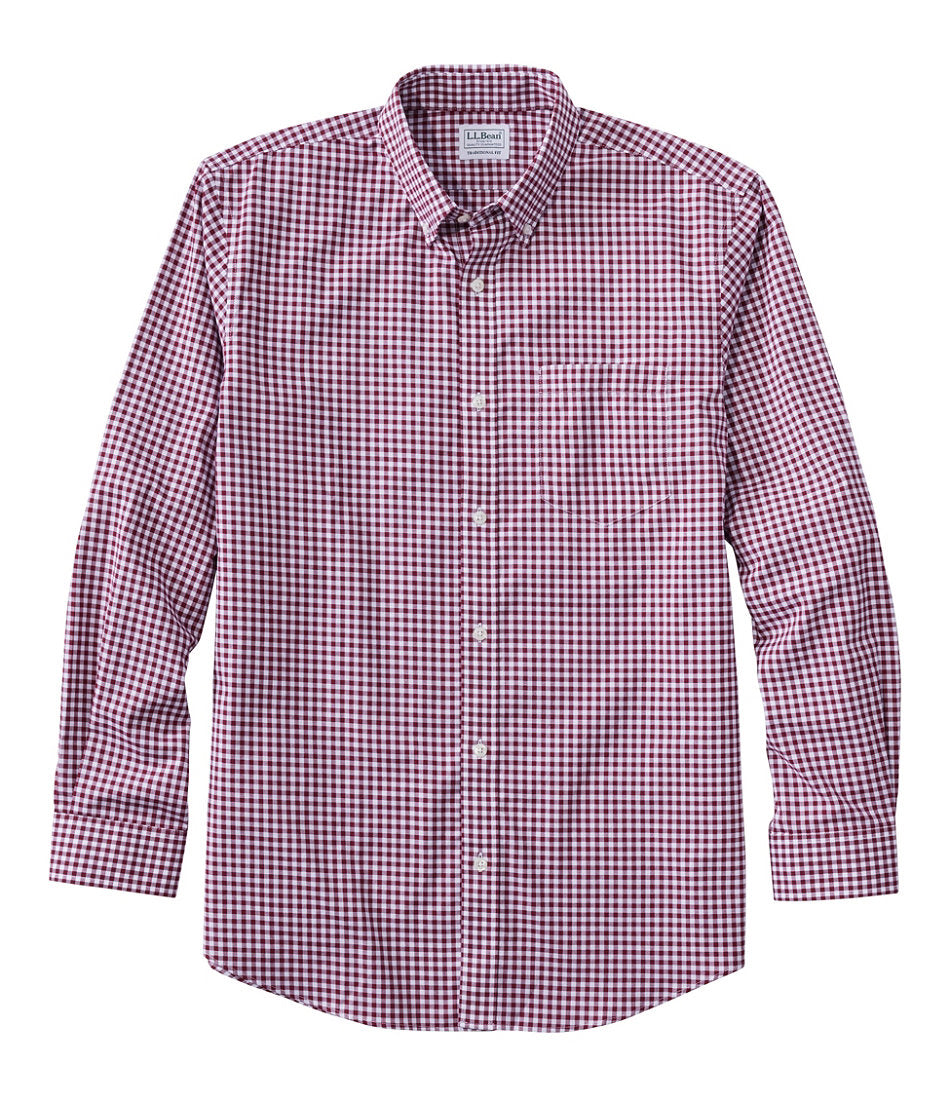 Men's Wrinkle-Free Kennebunk Sport Shirt, Traditional Fit Check | L.L.Bean on sale