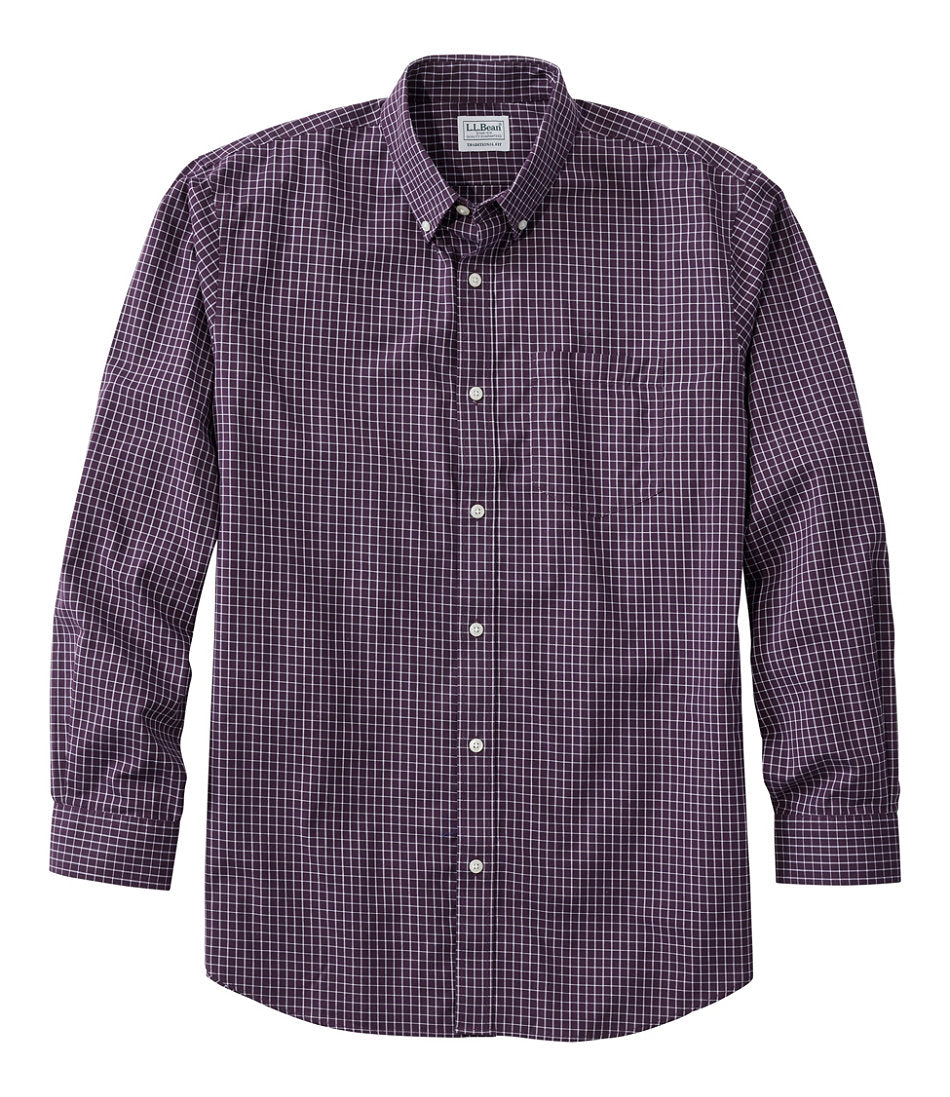 Men's Wrinkle-Free Kennebunk Sport Shirt, Traditional Fit Check | L.L.Bean on sale