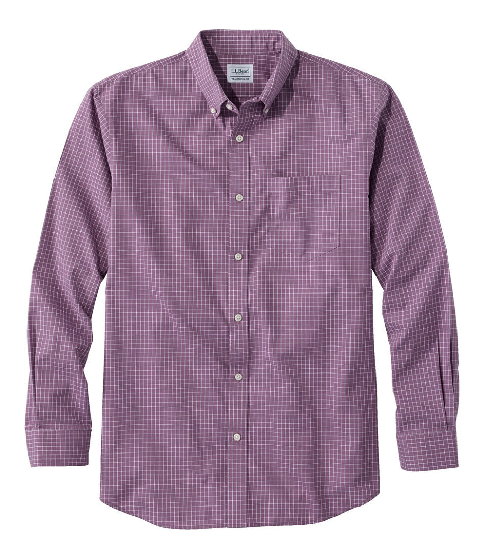 Men's Wrinkle-Free Kennebunk Sport Shirt, Traditional Fit Check | L.L.Bean on sale
