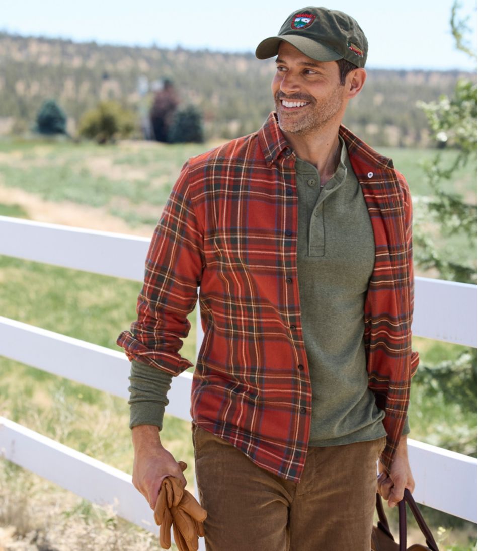 Men's Scotch Plaid Flannel Shirt, Slightly Fitted | L.L.Bean outlet