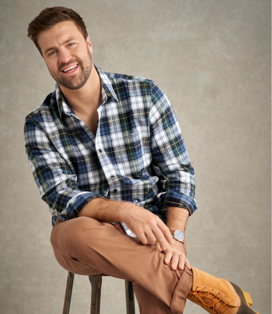 Men's Scotch Plaid Flannel Shirt, Slightly Fitted | L.L.Bean outlet