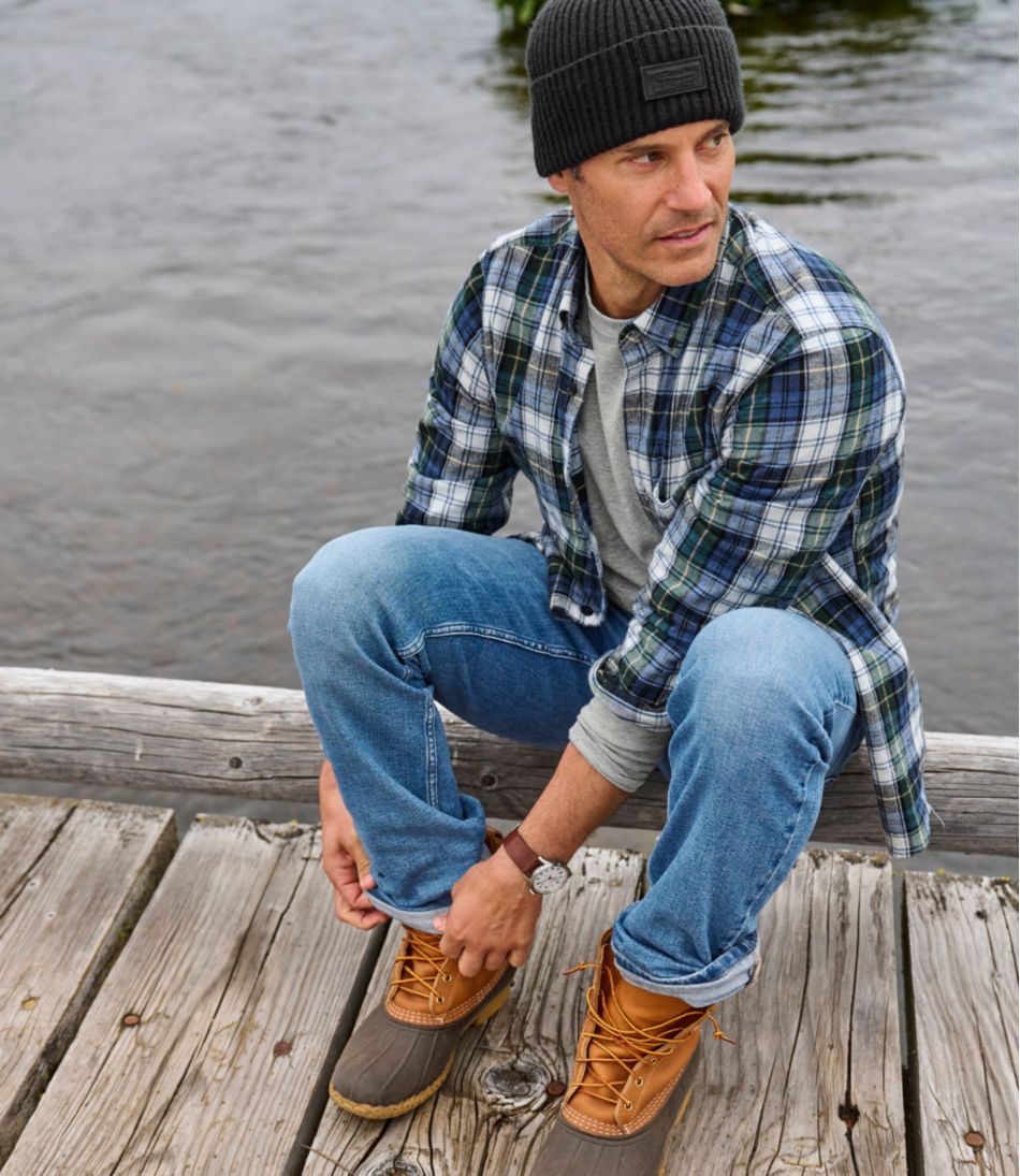 Men's Scotch Plaid Flannel Shirt, Slightly Fitted | L.L.Bean outlet