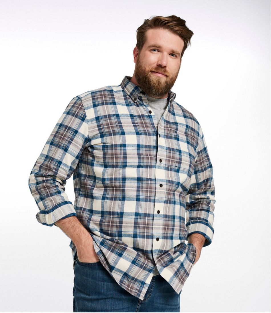 Men's Scotch Plaid Flannel Shirt, Slightly Fitted | L.L.Bean outlet