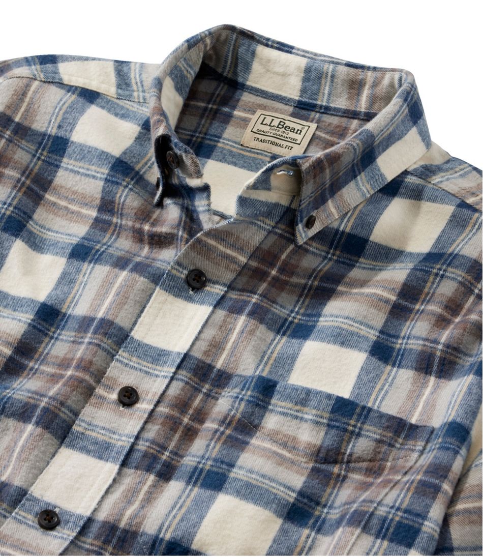 Men's Scotch Plaid Flannel Shirt, Slightly Fitted | L.L.Bean outlet
