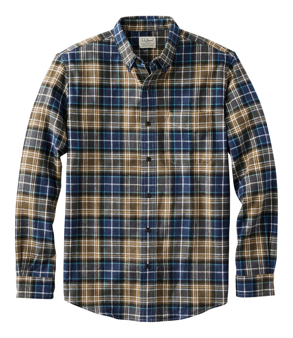 Men's Scotch Plaid Flannel Shirt, Slightly Fitted | L.L.Bean outlet