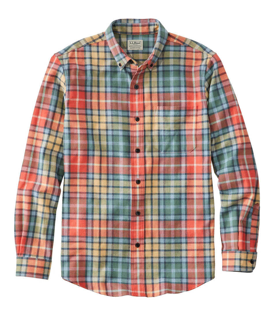 Men's Scotch Plaid Flannel Shirt, Slightly Fitted | L.L.Bean outlet